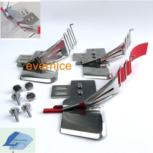 3 Sets Double Fold Clean Finish Top & Bottom Binder For Juki Ddl-8500 8700 5550