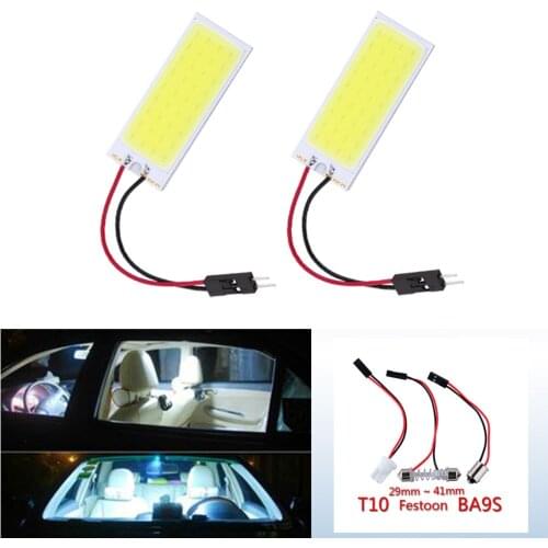 36SMD COB Car LED Light Panel Interior T10 Festoon Dome ba9s source Auto W5W C5W Reading bulb