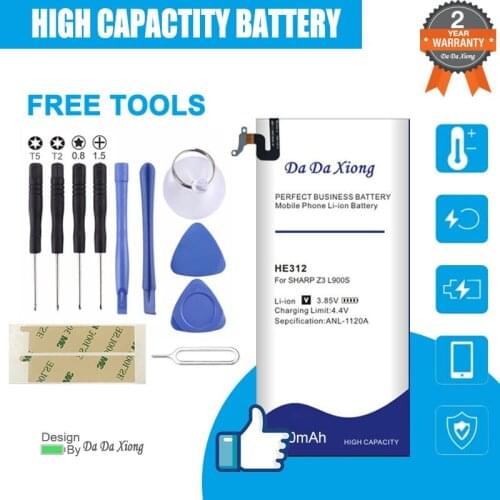 3500mAh HE312 New Replacement Battery For SHARP Z3 L900S FS8009 High Quality