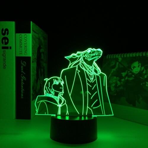 Anime The Ancient Magus Bride 3d Lamp for Bedroom Decor Night Light Child Birthday Gift Manga Led Light