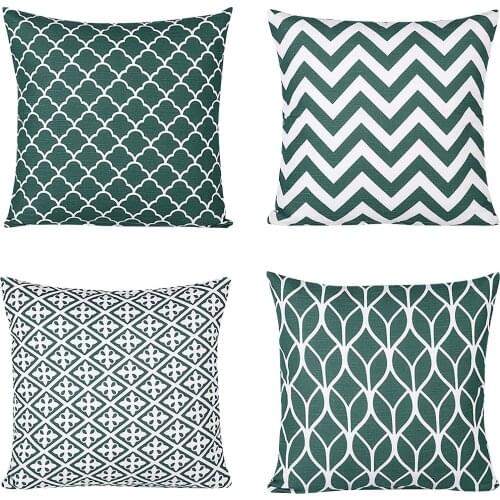 4pcs Geometric Pillowcase Decorative Car Sofa Throw Pillow Case Cover Sqaure Pillowcase 45x45cm