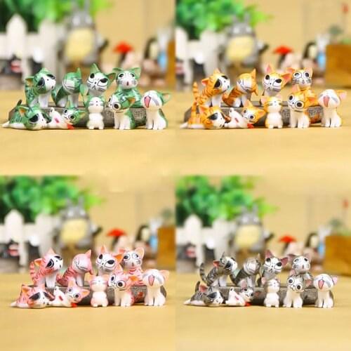 5 colors Cute Cat Animal Miniature Fairy Garden Home Houses Decoration Mini Craft Micro Landscaping Decor DIY Accessories