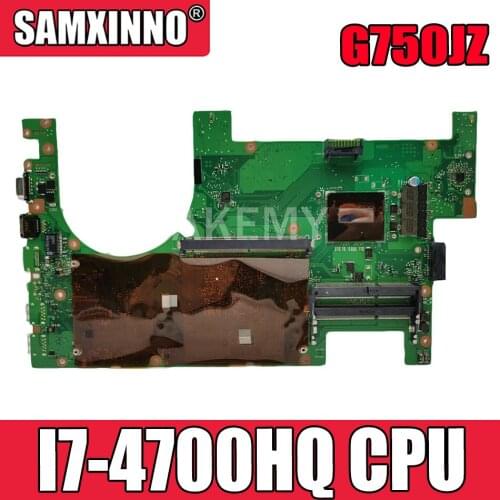 Akemy G750JZ/2D I7-4700HQ Laptop motherboard For Asus G750JZ G750JZA G750J mainboard fully tested Support GTX880M graphics card
