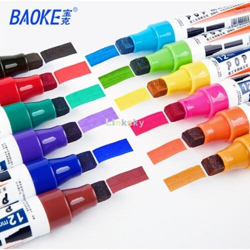 Baoke MK810-12,12mm,Marker Art Pen, Poster Pen, Advertising Design, Hand Drawing, Special Note Pen, Alcohol Based Ink