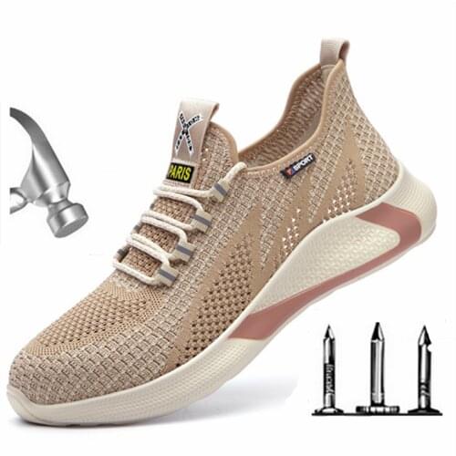 Summer Work Shoes Mens Breathable Light Non-slip Steel Toe Cap Safety Shoes Building Construction Boots Men Zapatos De Hombre