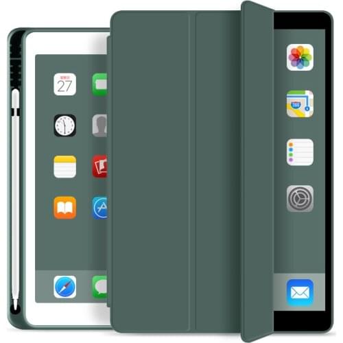 Case for iPad Pro 11 2021 2020 2019 10.2 Air 4 10.9 3 10.5 2018 9.7 Mini 5 8th 7th 6th Generation Smart Cover with Pencil Holder