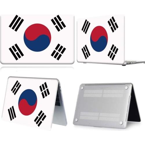 South Korean Flag Pattern New Touch Bar Laptop Case For Apple Macbook 12/Air 11 13 A2337/Pro 13(A2251 A2289) 15 16 /Pro 13 A2338