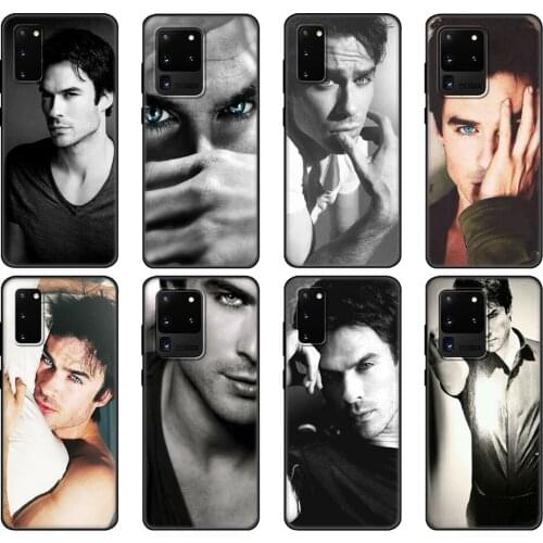 Black tpu Case For Samsung galaxy S20 /S20 PLUS/S20 ultra/S20+ /S20FE back cover The Vampire Diaries Ian Somerhalder