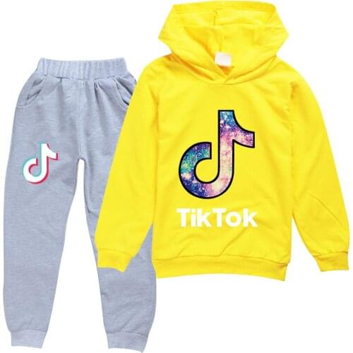 TIK TOK Kids Clothes Baby Boys Tracksuit Tops Pants 2PCS Children Spring Autumn Outfits Girls Sets 2-15 years