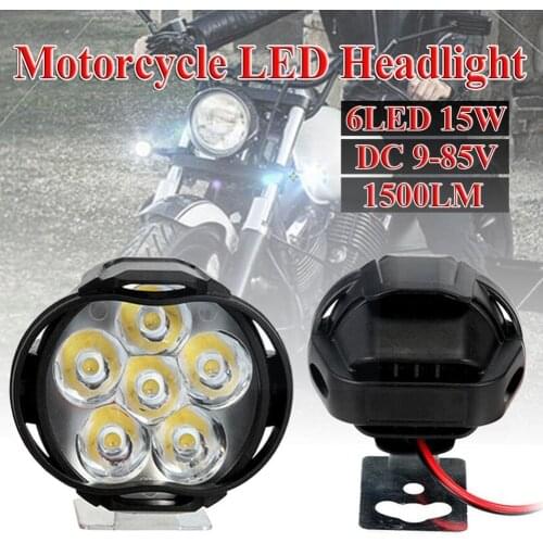 Motorcycle Headlights 6 White Led Lights, High-brightness Vehicles For Scooter Modified Lights Electric Auxiliary S2o2