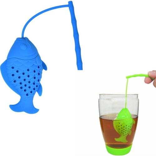 MOFUNYO Fishing shape Food-Grade Silicone Tea Infuser Strainers Filter