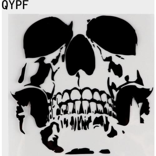 QYPF 15.6*15.2CM Lovely SKULL Car Stickers Vinyl Motorcycle Accessories Decoration C16-0232