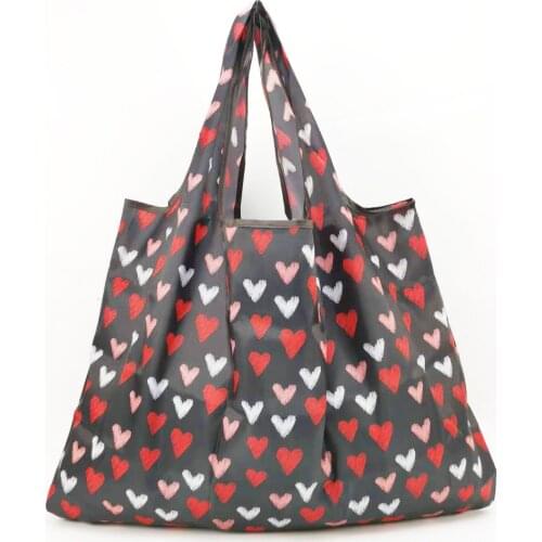 Fashionable Waterproof One-shoulder Foldable Shopping Bag Portable Thickening Portable Grocery Bag Green Supermarket Storage Bag