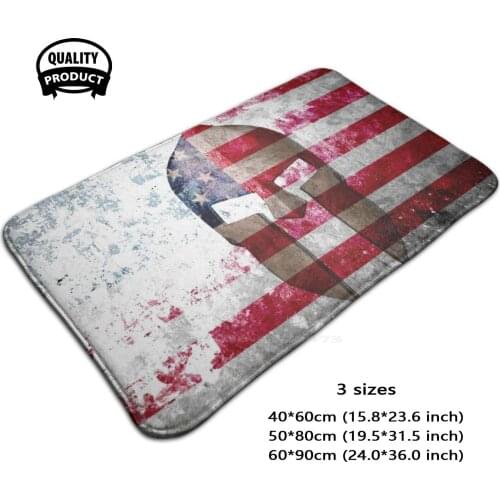 Molon Labe - Helmet Across An American Flag On Distressed Metal Sheet 3 Sizes Home Rug Room Carpet Gun Rights Rust Molon Labe
