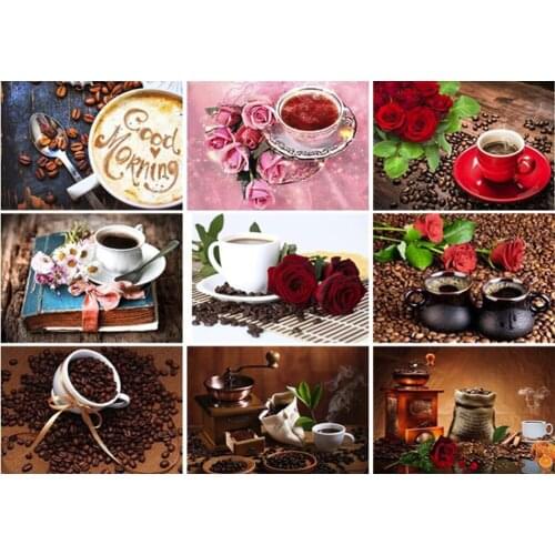Scenery Full Square/Round Drill 5D DIY Diamond Painting Flower Coffee tool Sale Embroidery Cross Stitch Home Decor Gift FG1826