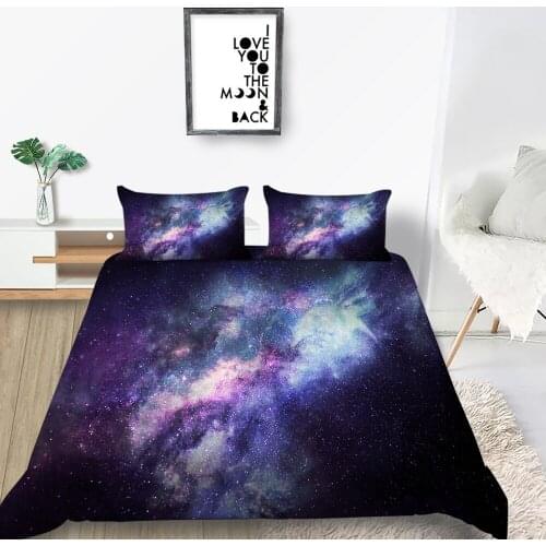 Fantasy Galaxy Bedding Set Starry Sky Romantic Duvet Cover For Girl Queen King Twin Full Single Double Unique Design Bed Set