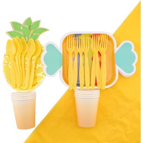 Candy Theme Tableware Package Birthday Celebration Childrens Day Party Decoration Supplies Disposable Tableware Party Supplies