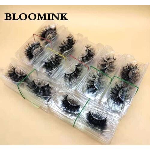 Mink lashes Wholesale 5D mink eyelashes mixed bulk style 20/50/100 pairs with tray Free shipping