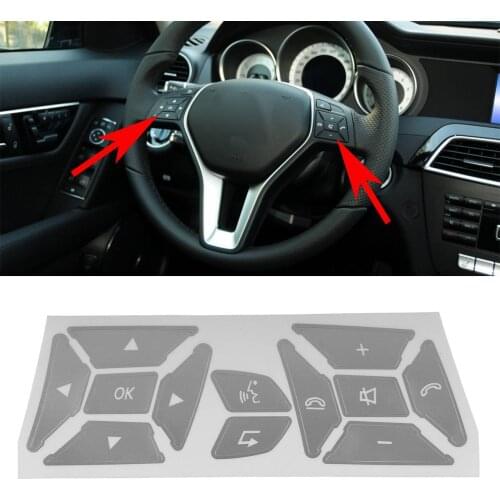 New Car Steering Wheel Button Repair Decals Stickers For Mercedes For Benz GLK350 C Class CLS C218 SLK W172 W204 W212 W218 W207