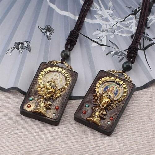 New Vintage Ethnic Style Buddha Elephant Pendants & Necklaces Statement Nepal Exaggerated Long Sweater Necklace Women Men Jewelr