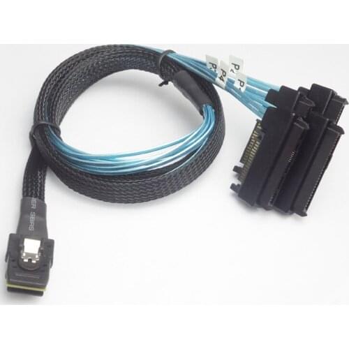 New MINI SAS line SFF8087 to 29P 4SAS 8482 SATA 1 drag 4 with 15pin SATA power cable