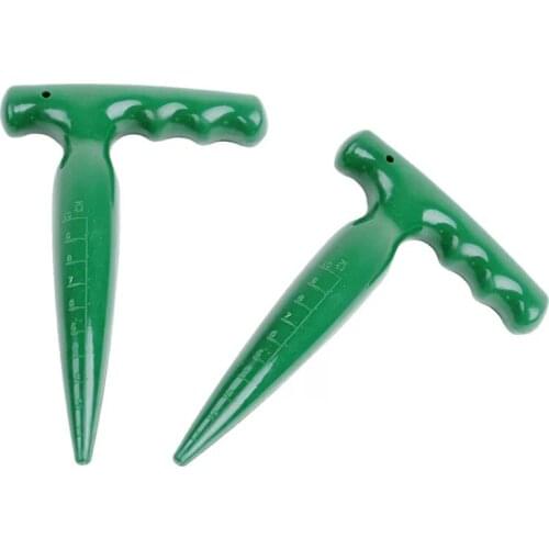 Plastic Soil Punch Garden Sowing Seedlings Hole Puncher Gardening Flower Planting Weeding Digging Seedling Tool Mini Seeder