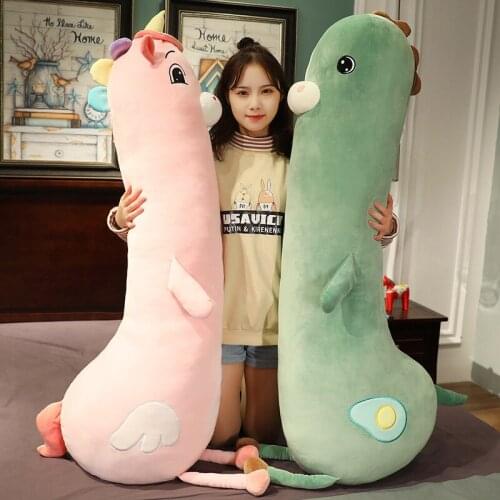 1pc 100/120cm Huge Long Pillow Unicorn Pig Dinosaur Plush Toys Stuffed Soft Cartoon Sleep Appease Cushion Lovely Birthday Gift