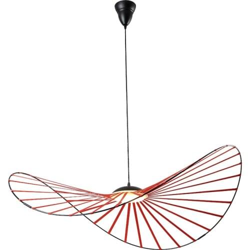 Pendant Lights Modern Straw hat 2color dim LED Pendant Lamps for Dining table living room bedroom Restaurant hanglamp fixtures