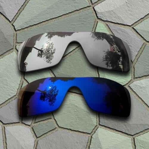 Chrome&Violet Blue Sunglasses Polarized Replacement Lenses for Oakley Batwolf