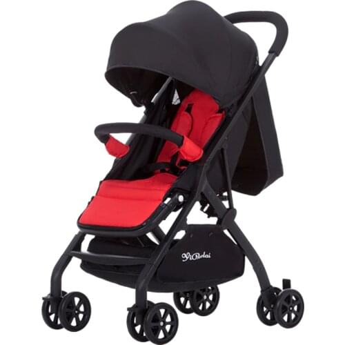 One-hand folding baby stroller lightweight folding can sit reclining baby four seasons portable child child hand push umbrella