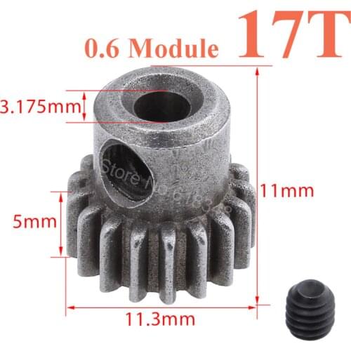 Steel Metal Motor Gear 17T Pinion 11119 For HSP Redcat 1/10 RC Model Car 4WD Monster Truck 94111 Pro Hobby Baja Himoto