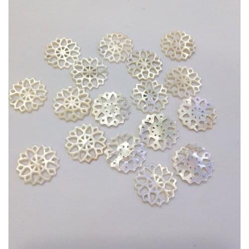 Trendy Round Flower Shape Pendant Natural Shell Charms For Jewelry Making Findings Fit Necklace Bracelet Earrings Accessories