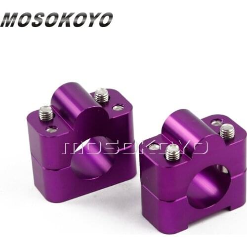 Universal Motorbike 1 1/8" CNC Aluminum Handlebar Risers 28mm Adjustable Fat Bar Clamps For EXC YZF CRF KLX Dirt Pit Bike