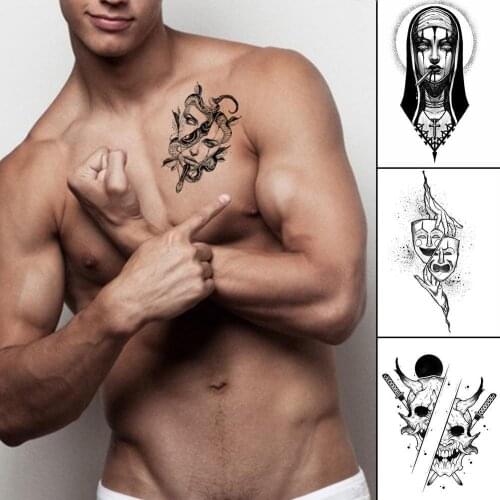 Waterproof Temporary Lace Tattoo Sticker Old School Totem Tatoo Women Wrist Body Art Fake Tatto For Men