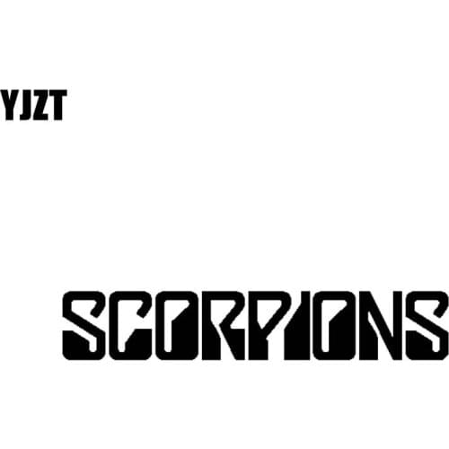 YJZT 16.5CM*3CM The Letter Of Scorpion Decal Vinyl Car Sticker Cool Black/Silver C19-0347