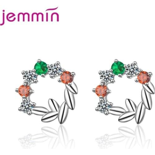 High Quality 925 Sterling Silver Birthday Gift Jewelry Boucle Foreille Femme Earings Cubic Zirconia Stud Earrings For Women