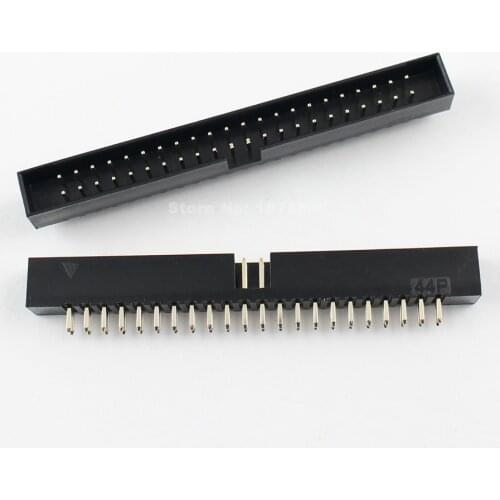 10pcs 2mm 2x22 Pin 44 Pin Straight Male Shrouded PCB Box header IDC Socket