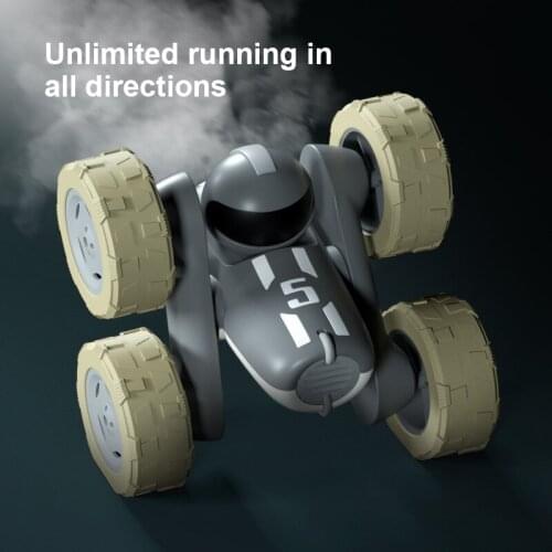 2.4G Rotating Double-sided Car Remote Control Stunt Car Dump Truck Tipping Car Toy Twist Car Children Remote Control Car