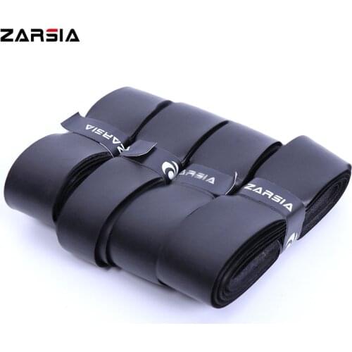 2pcs ZARSIA PU leather Sweatband Tennis Racket grip Thick Black Leather Handle Grip for tennis racket