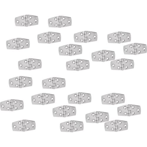 24-Pack Heavy Duty 316 Stainless Steel Boat Marine Yacht Cabinet Cupboard Door Hatch Strap Hinge Flush Mount DIY Install
