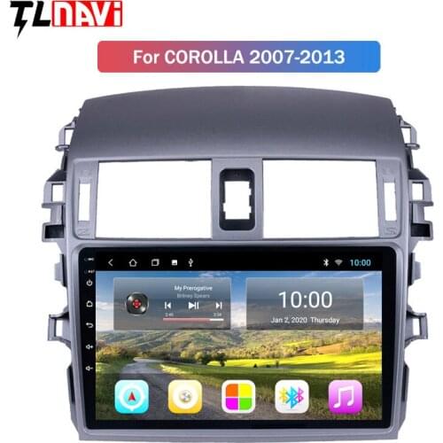 2G RAM 9 inch android 10 car dvd player For Toyota Corolla 2007-2013 audio radio multimedia gps navigation system