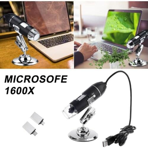 3in1 Digital Microscope 1600X Support PC Type-C Micro-USB Phone USB Magnifier