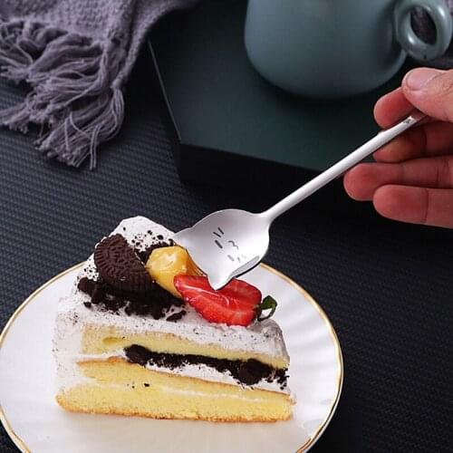 4Pcs Creative Tea-Spoon For Coffee Long Tail Cat Coffee Spoon Long Handle Spoon 304 Stainless Steel Tableware Gift