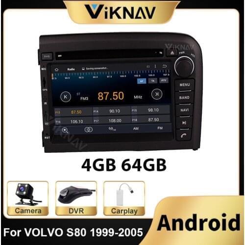 Android car radio audio player DVD player for VOLVO S80 1999 2000 2001 2002 2003 2004 2005 car multimedia player GPS navigation