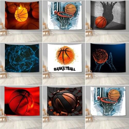 3D Printed Basketball Wall Tapestry Blanket For Teen Boyss Bedroom Wall Hanging Tapestry Home Dorm Background Cloth Tapestries
