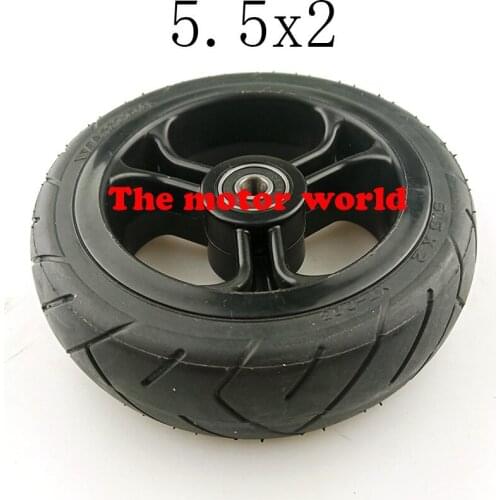 Free Shipping 2019 Hot Sale Solid Wheel 5.5x2 145x40 Fast Wheel F0,jackhot,Nes Carbon Fiber Scooter Solid Tire with Alloy Rim