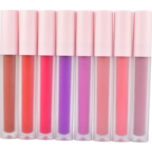 16 Color Lips Beauty Makeup Lipgloss Frosted Pink Tube Cosmetics Liquid Matte Lipstick Lip Gloss