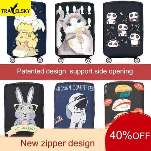 Travel Suitcase Protective Cover Luggage Case Travel Accessories Patent Zipper Elastic Luggage Cover Apply to 18''-32'' Suitcase