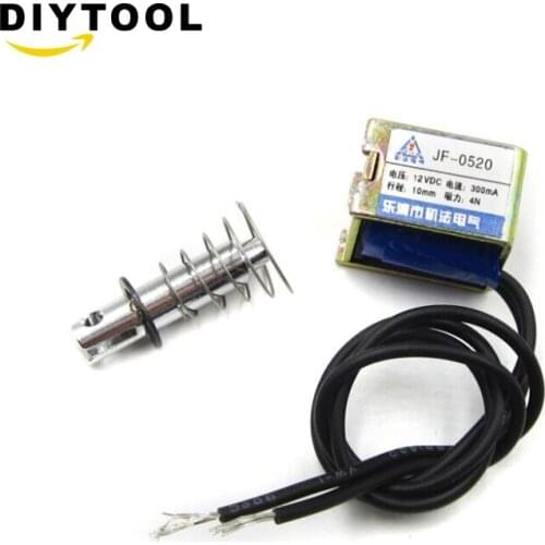DC12V 4N/10mm Push Pull Type Frame Solenoid Electromagnet Magnet JF-0520