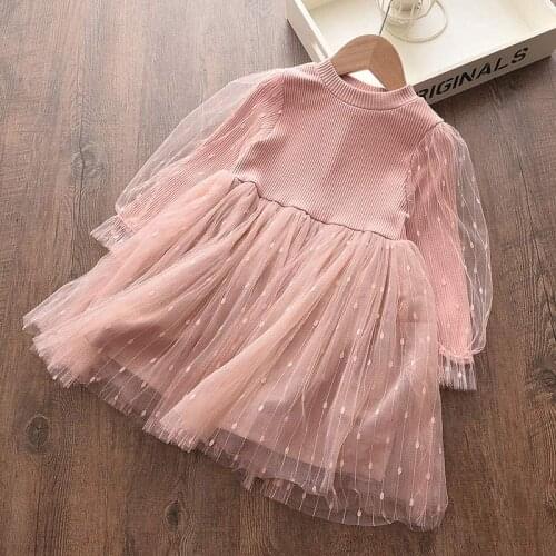 Baby Spring Autumn Clothing Star Mesh Breathable Dress Christmas Toddler Infant Baby Xmas Clothes Long Sleeve Lace Tutu Dresses